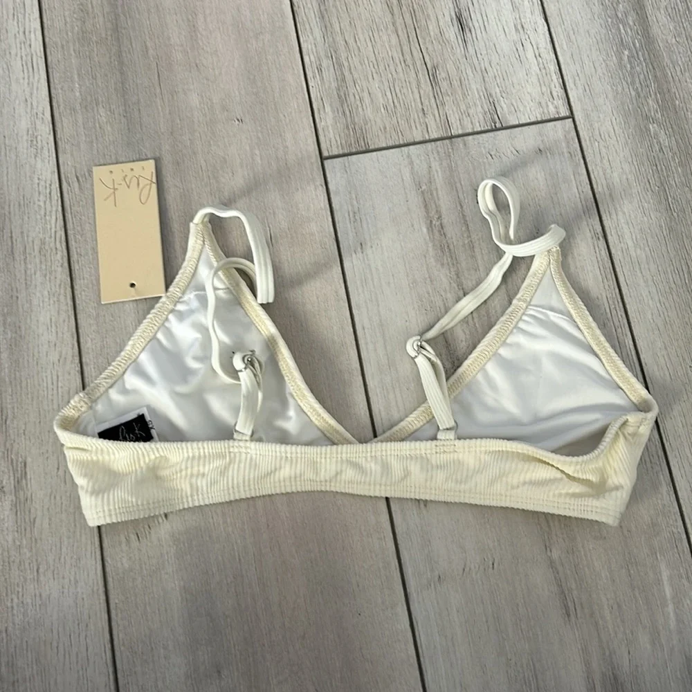 Ris-K Dippin' Daisy's Breeze cloud rib bikini top size XS swim swimsuit